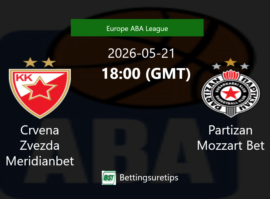Crvena Zvezda Meridianbet vs Partizan Mozzart Bet Prediction and Pick - Europe ABA League Crvena Zvezda Meridianbet vs Partizan Mozzart Bet Prediction and Pick - Europe ABA League
