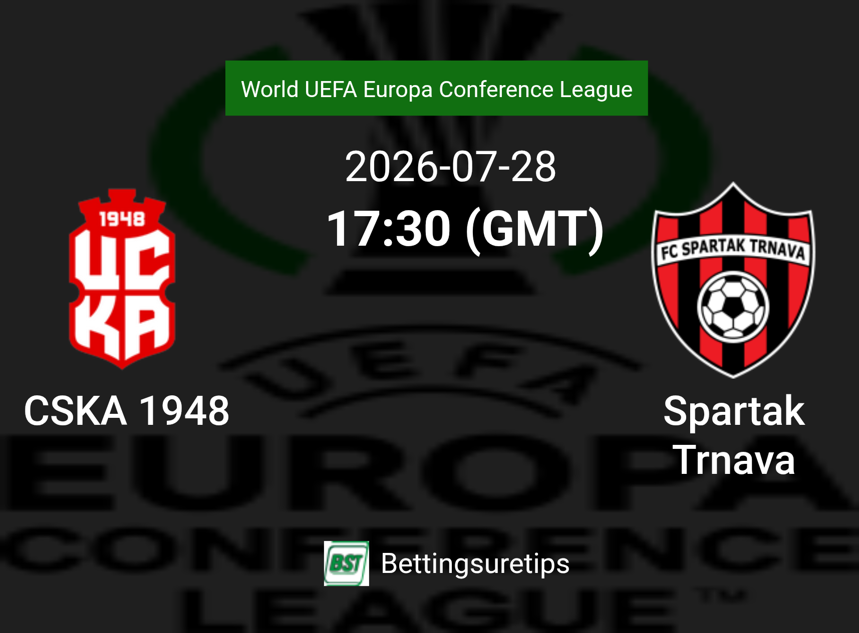 CSKA 1948 vs Spartak Trnava Prediction Betting Tips & Correct Score