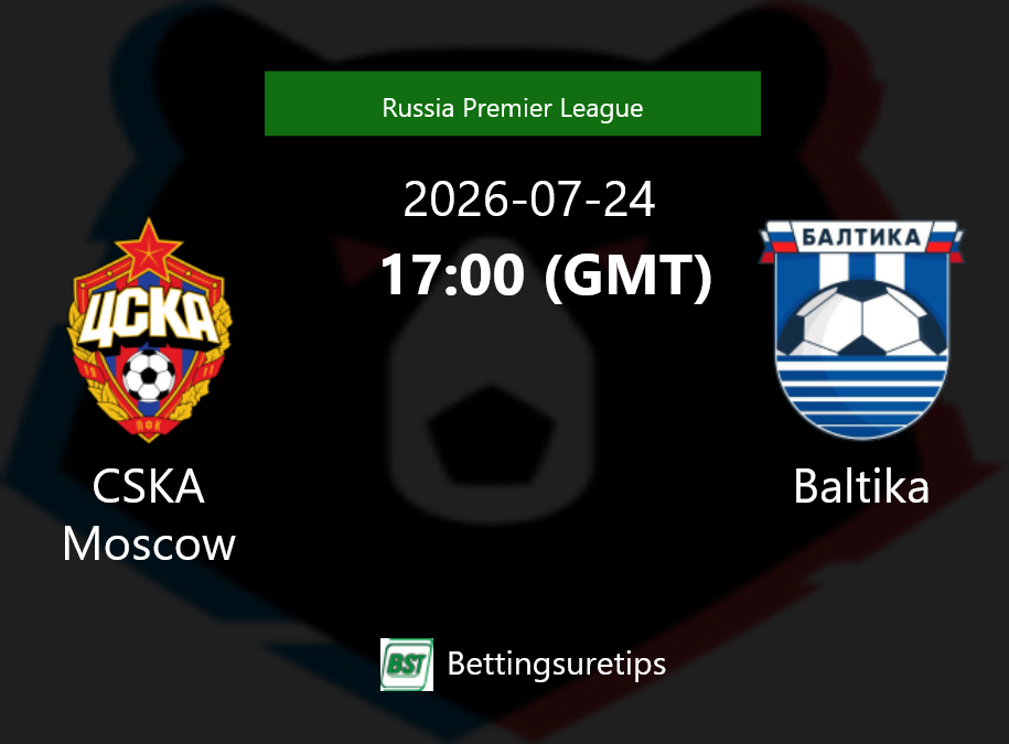 CSKA Moscow vs Baltika Prediction Betting Tips & Correct Score