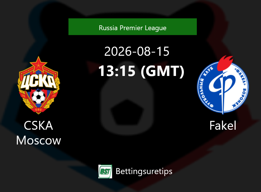 CSKA Moscow vs Fakel Prediction Betting Tips & Correct Score
