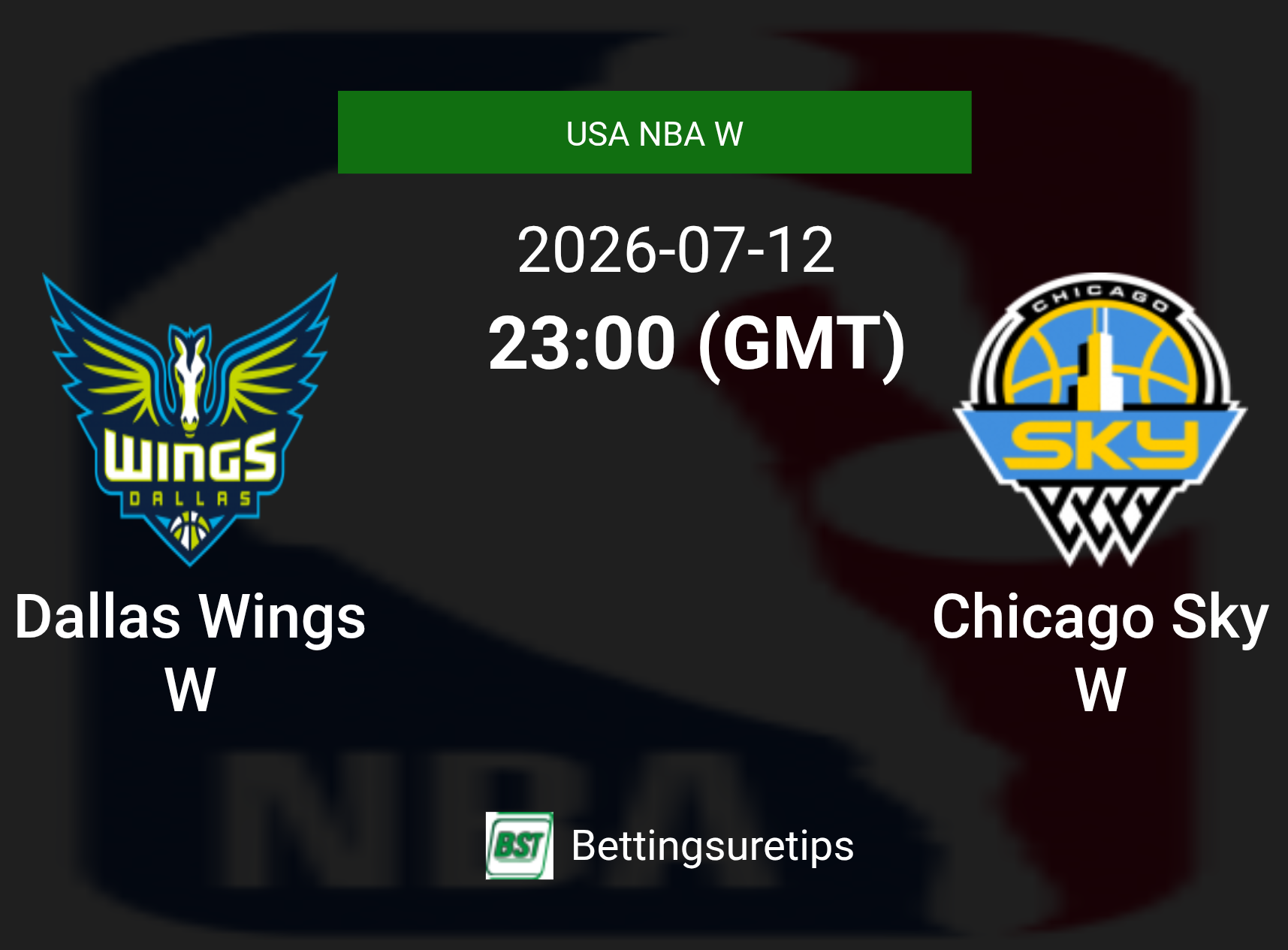 Dallas Wings W vs Chicago Sky W Prediction and Pick - USA NBA W