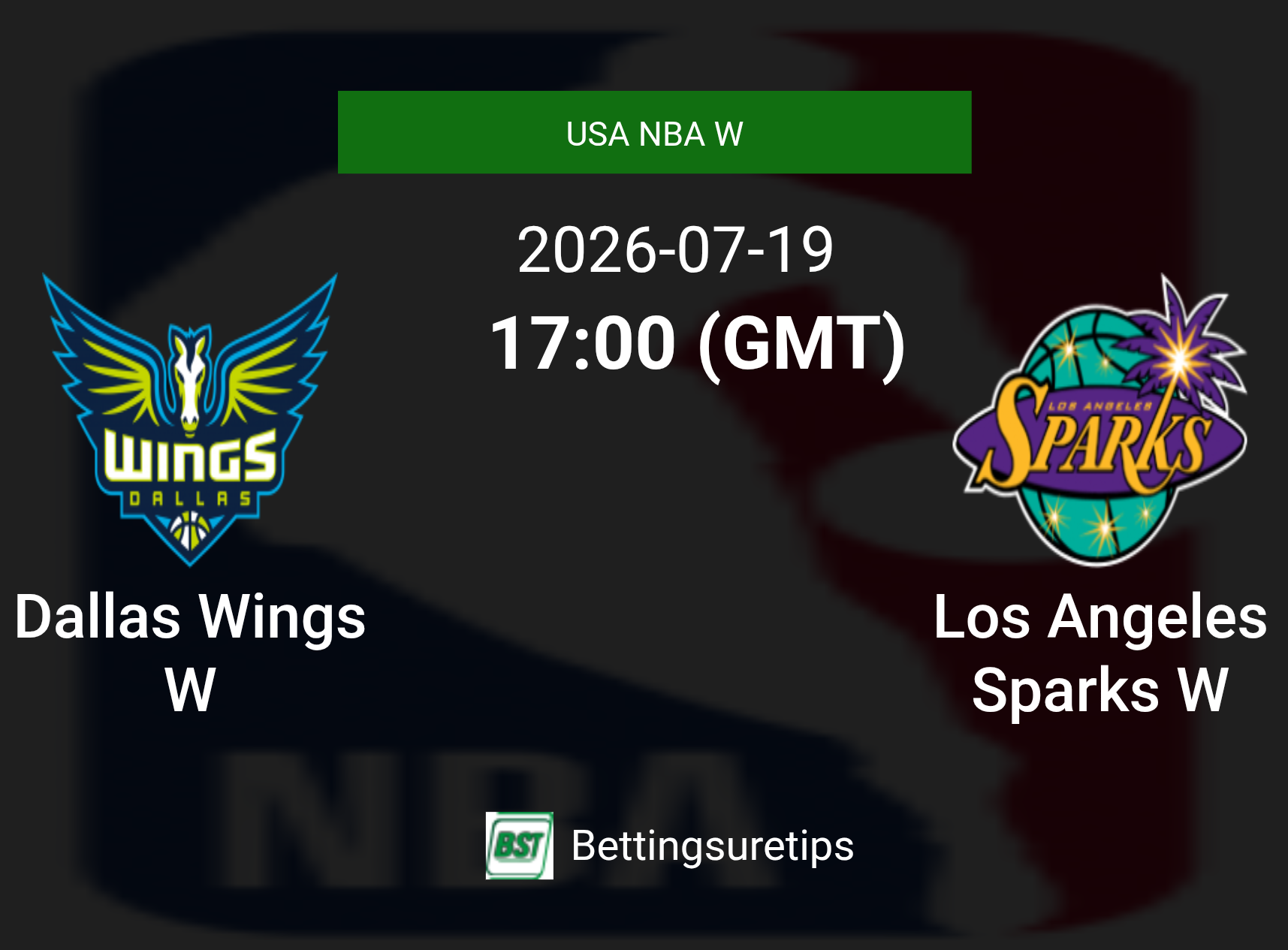 Dallas Wings W vs Los Angeles Sparks W Prediction and Pick - USA NBA W Dallas Wings W vs Los Angeles Sparks W Prediction and Pick - USA NBA W