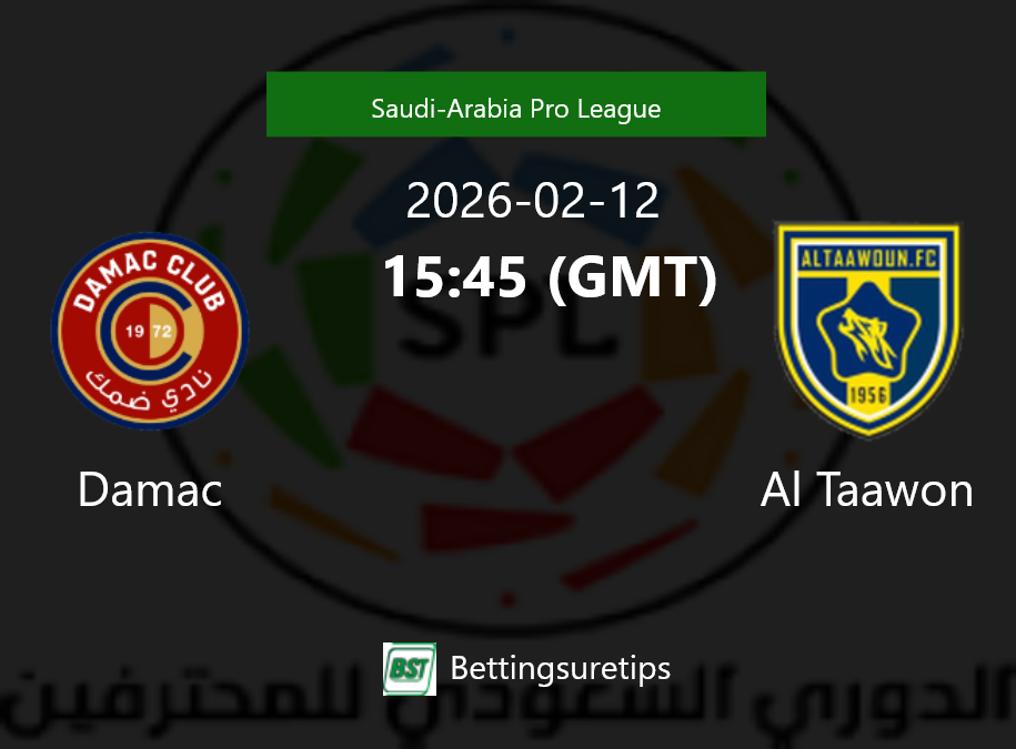 Damac vs Al Taawon Prediction Betting Tips & Correct Score