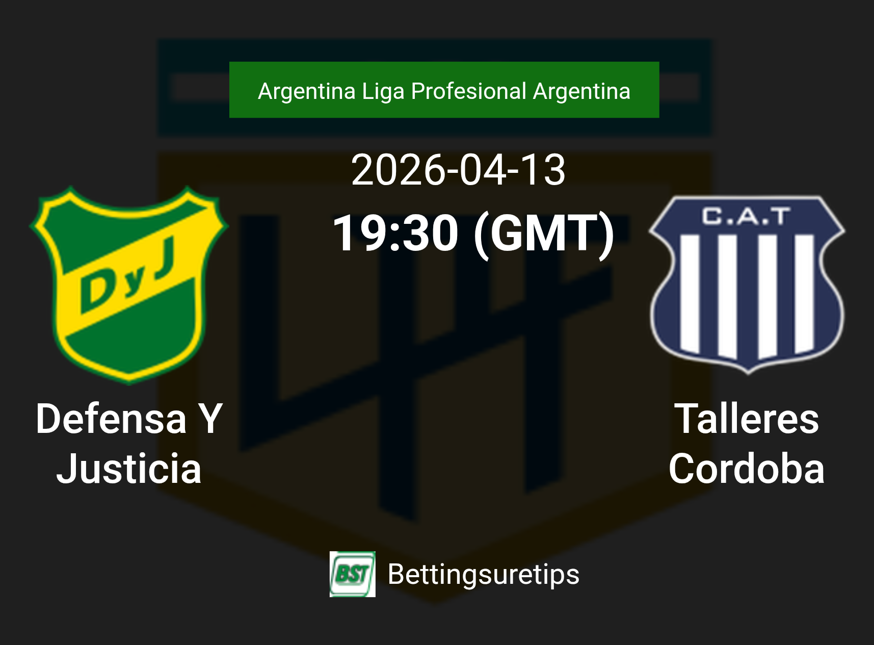 Defensa Y Justicia vs Talleres Cordoba Prediction Betting Tips & Correct Score