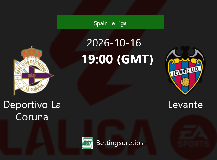 Deportivo La Coruna vs Levante Prediction Betting Tips & Correct Score