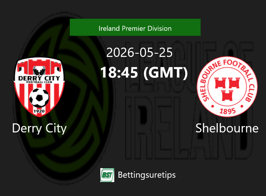 Derry City vs Shelbourne Prediction Betting Tips & Correct Score