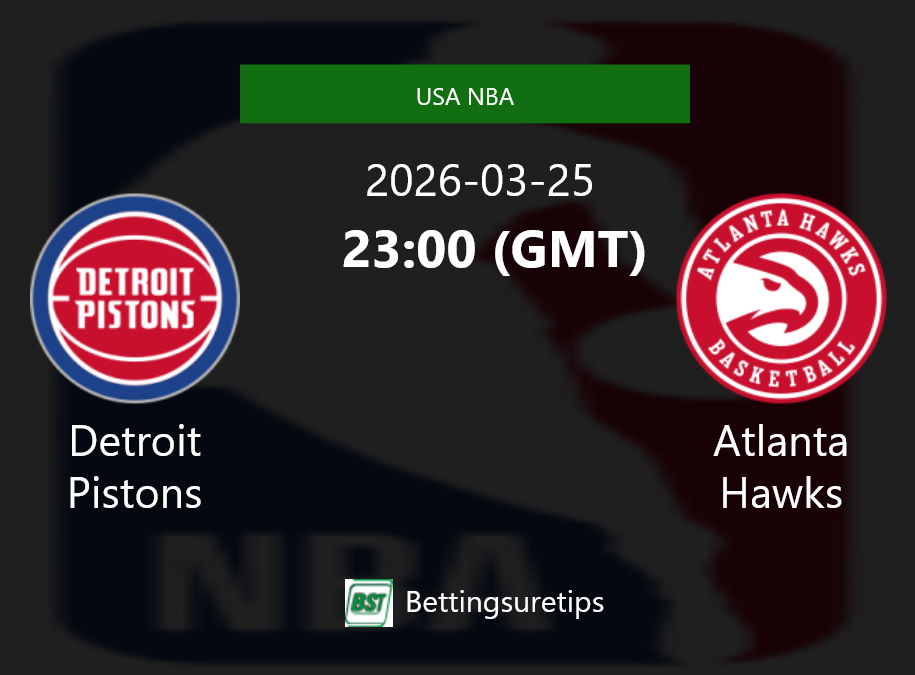 Detroit Pistons vs Atlanta Hawks Prediction and Pick - USA NBA