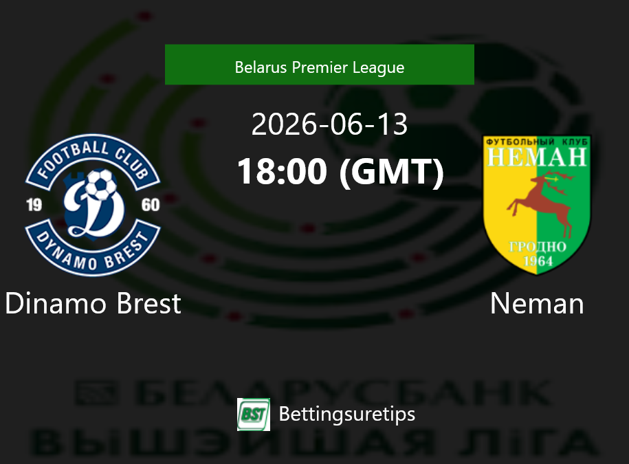 Dinamo Brest vs Neman Prediction Betting Tips & Correct Score