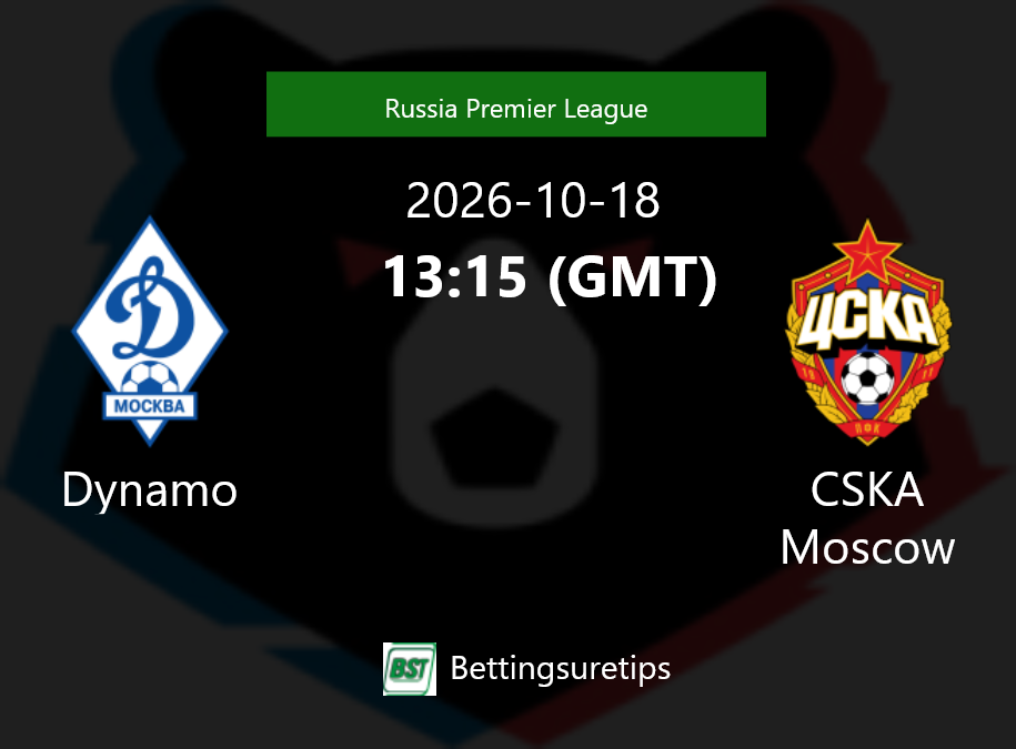 Dynamo vs CSKA Moscow Prediction Betting Tips & Correct Score