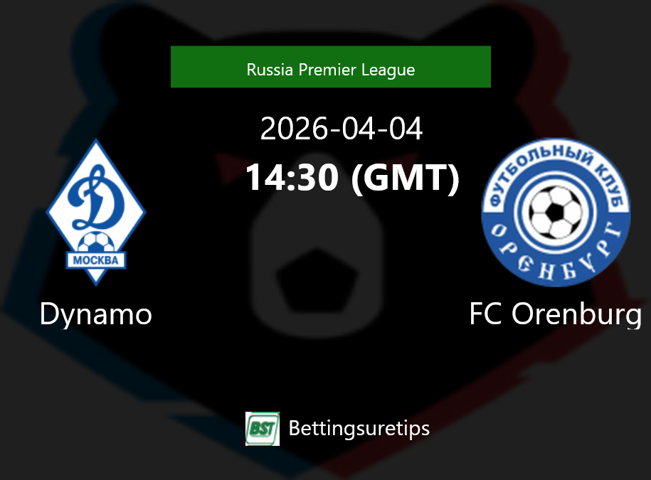 Dynamo vs FC Orenburg Prediction Betting Tips & Correct Score
