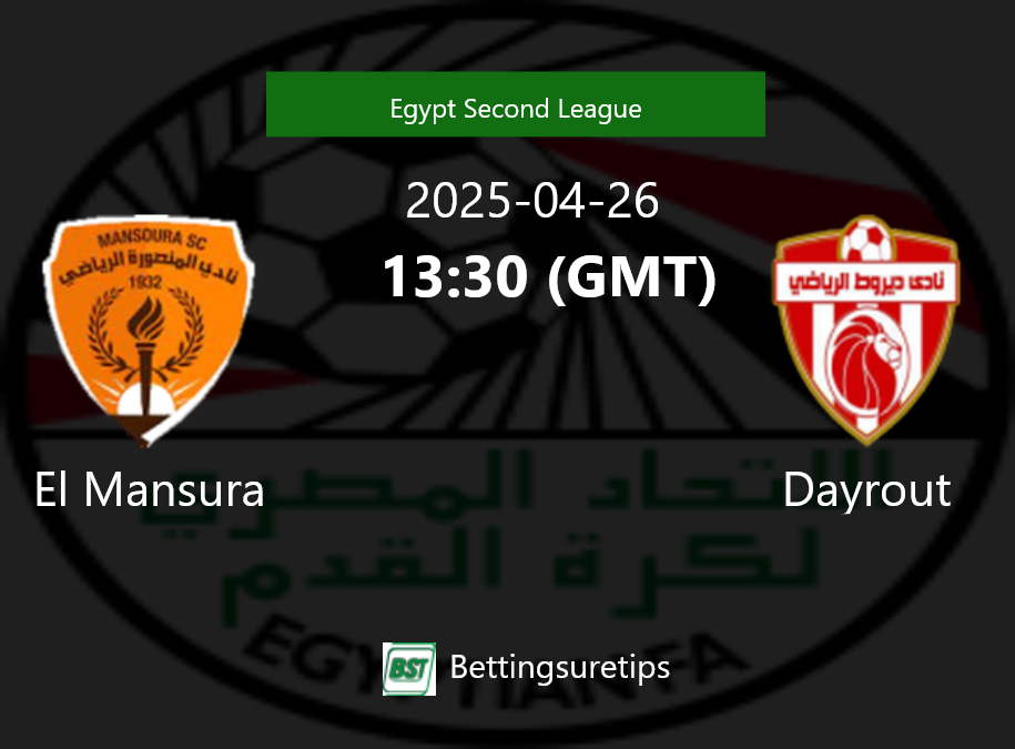 El Mansura vs Dayrout Prediction Betting Tips & Correct Score