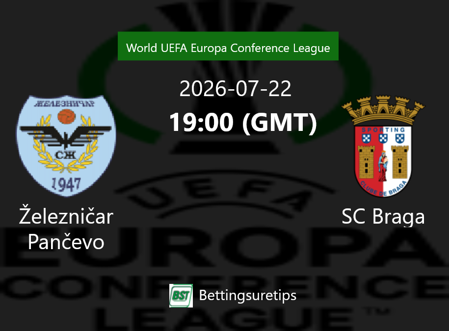 Železni?ar Pan?evo vs SC Braga Prediction Betting Tips & Correct Score