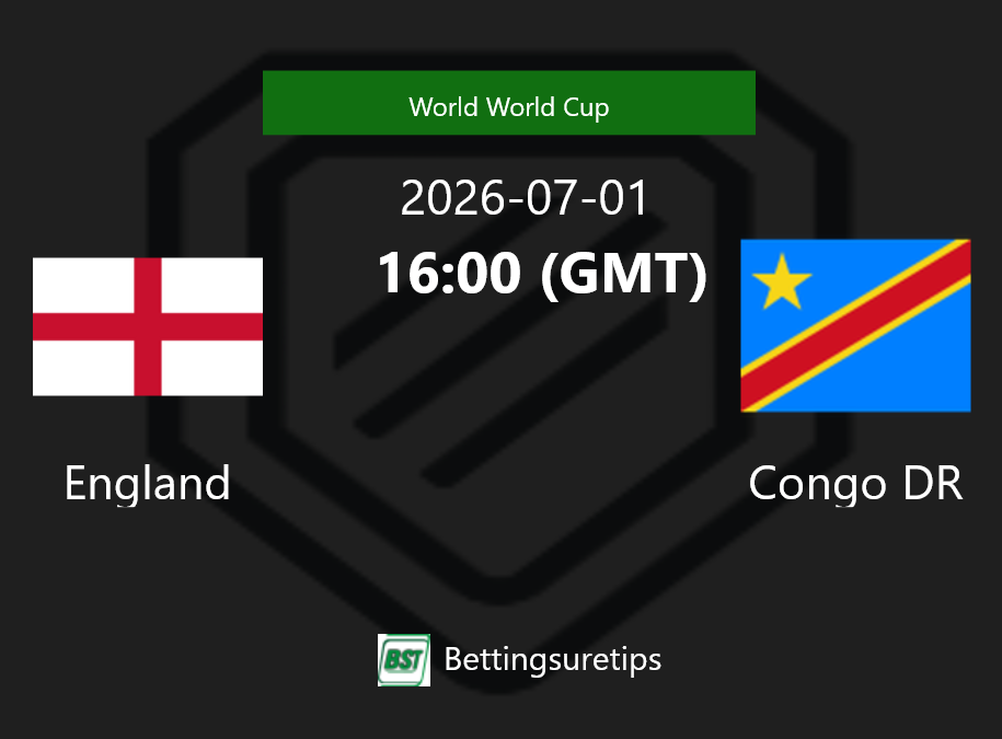 England vs Congo DR Prediction Betting Tips & Correct Score