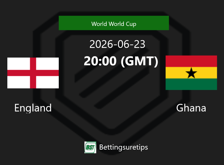 England vs Ghana Prediction Betting Tips & Correct Score