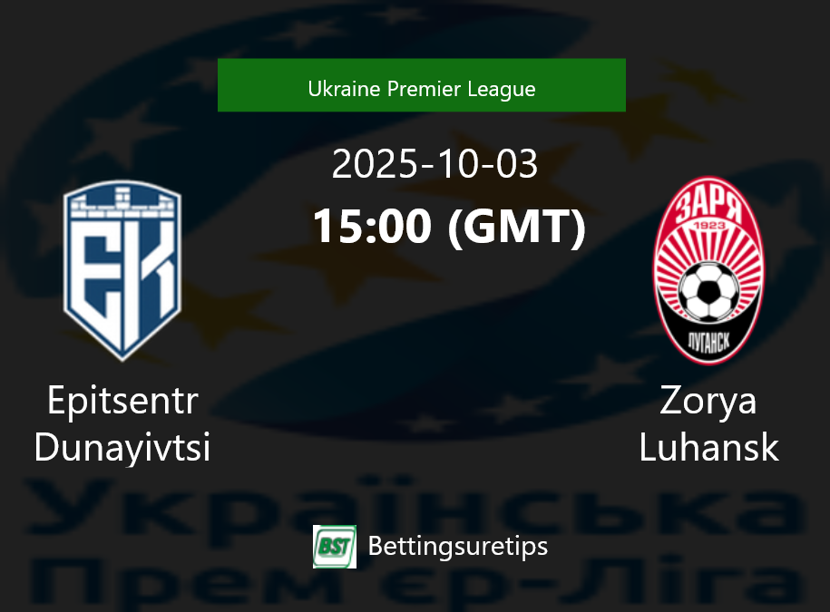Epitsentr Dunayivtsi vs Zorya Luhansk Prediction Betting Tips & Correct Score