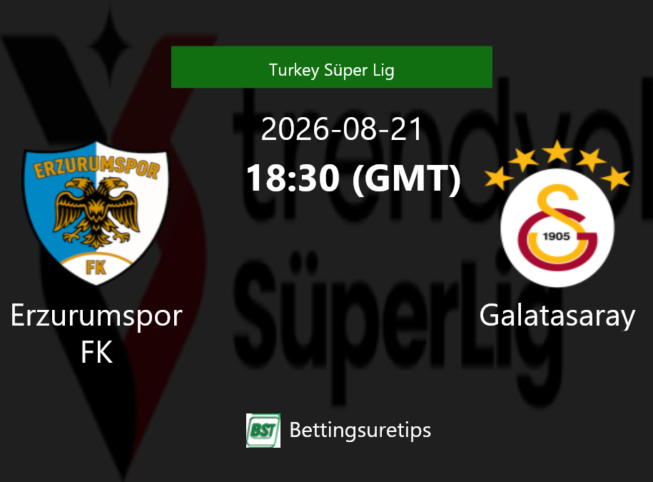 Erzurumspor FK vs Galatasaray Prediction Betting Tips & Correct Score