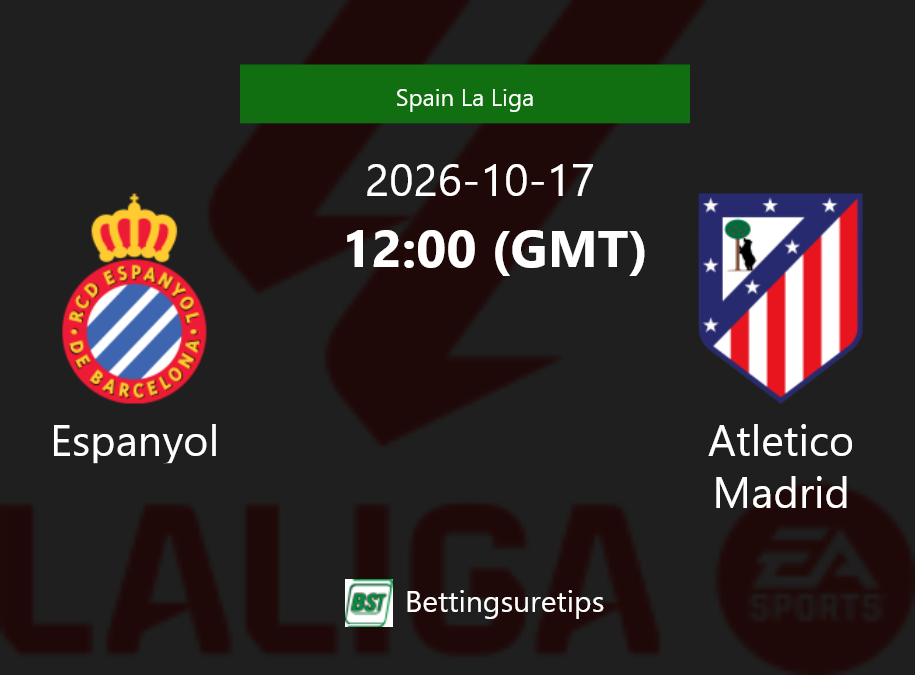 Espanyol vs Atletico Madrid Prediction Betting Tips & Correct Score