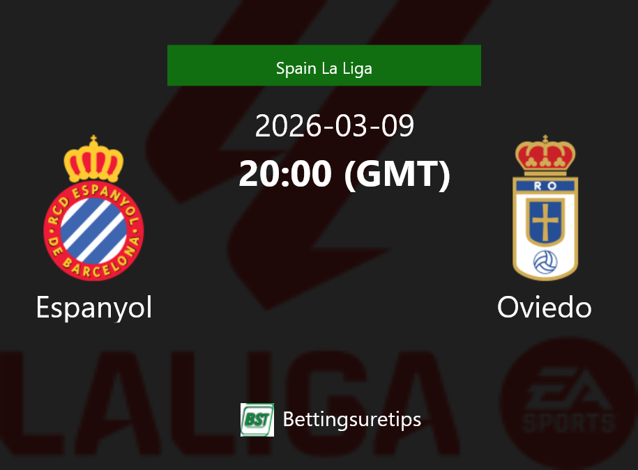 Espanyol vs Oviedo Prediction Betting Tips & Correct Score