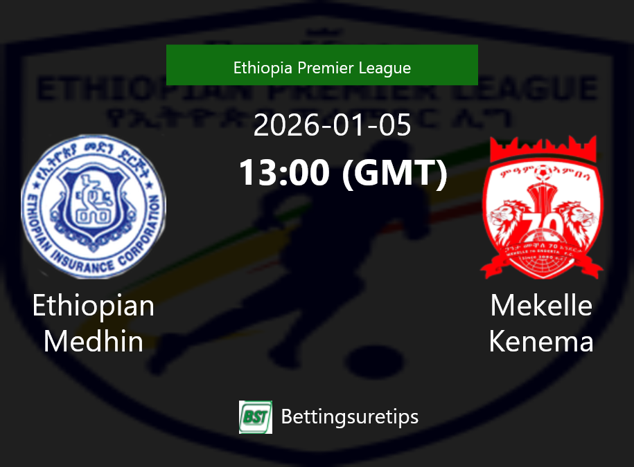 Ethiopian Medhin vs Mekelle Kenema Prediction Betting Tips & Correct Score