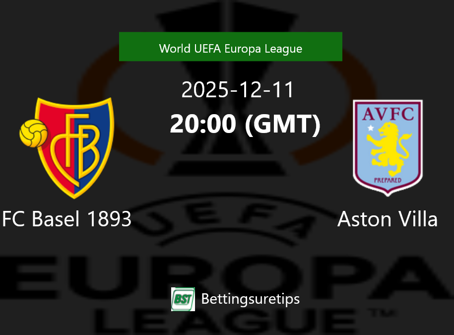 FC Basel 1893 vs Aston Villa Prediction Betting Tips & Correct Score