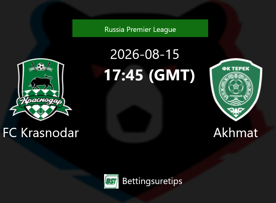 FC Krasnodar vs Akhmat Prediction Betting Tips & Correct Score