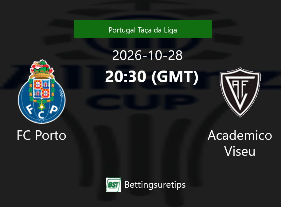 FC Porto vs Academico Viseu Prediction Betting Tips & Correct Score