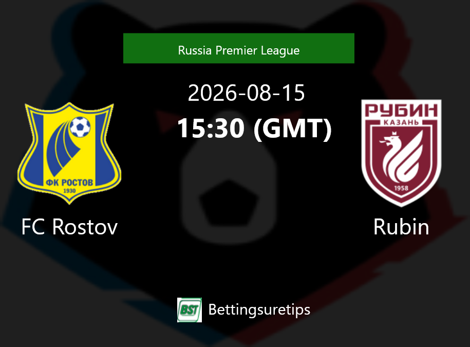 FC Rostov vs Rubin Prediction Betting Tips & Correct Score