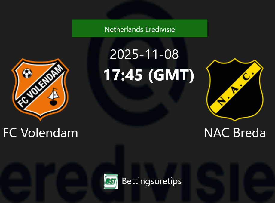FC Volendam vs NAC Breda Prediction Betting Tips & Correct Score