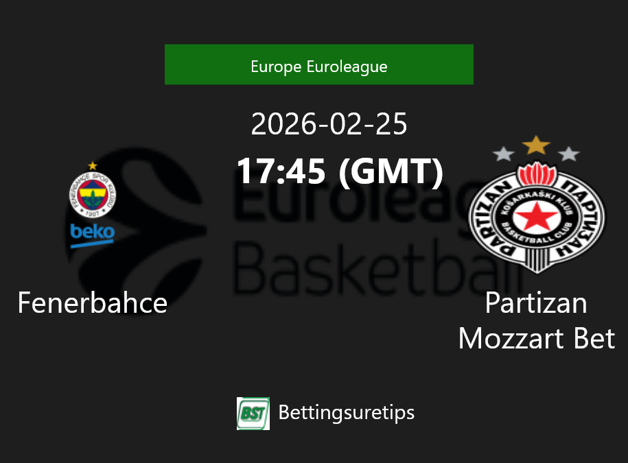 Fenerbahce vs Partizan Mozzart Bet Prediction and Pick - Europe Euroleague