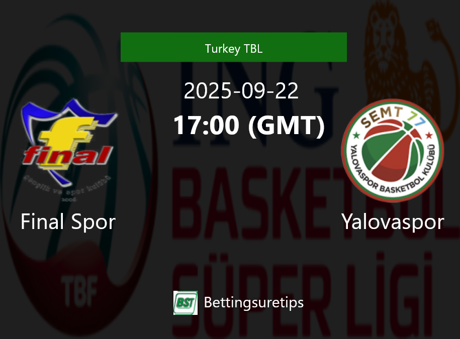 Final Spor vs Yalovaspor Prediction and Pick - Turkey TBL