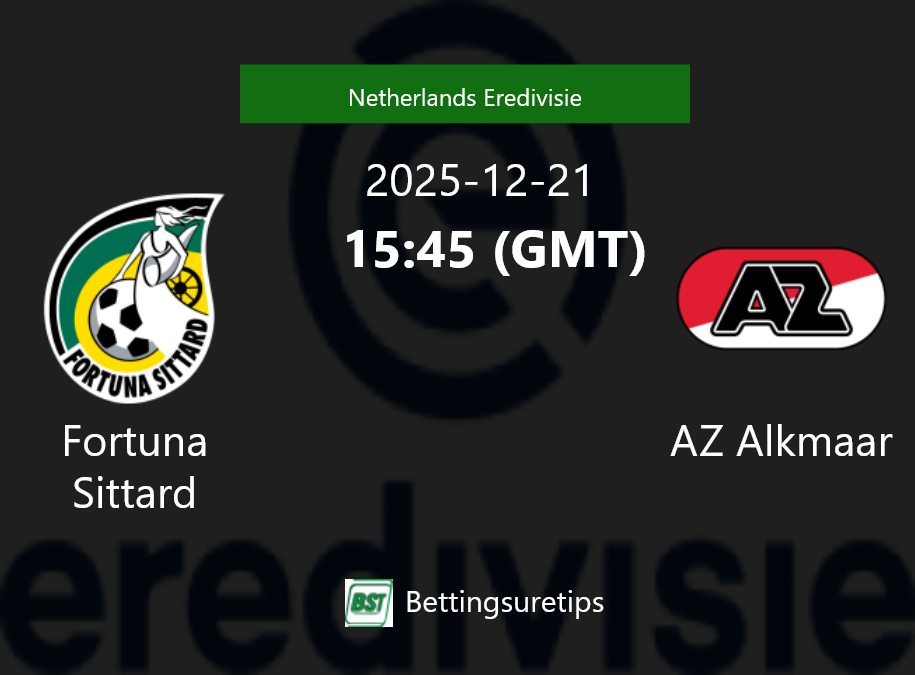 Fortuna Sittard vs AZ Alkmaar Prediction Betting Tips & Correct Score