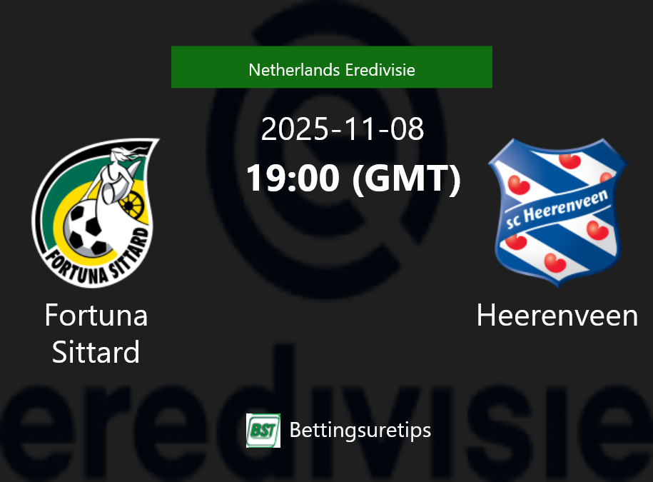 Fortuna Sittard vs Heerenveen Prediction Betting Tips & Correct Score