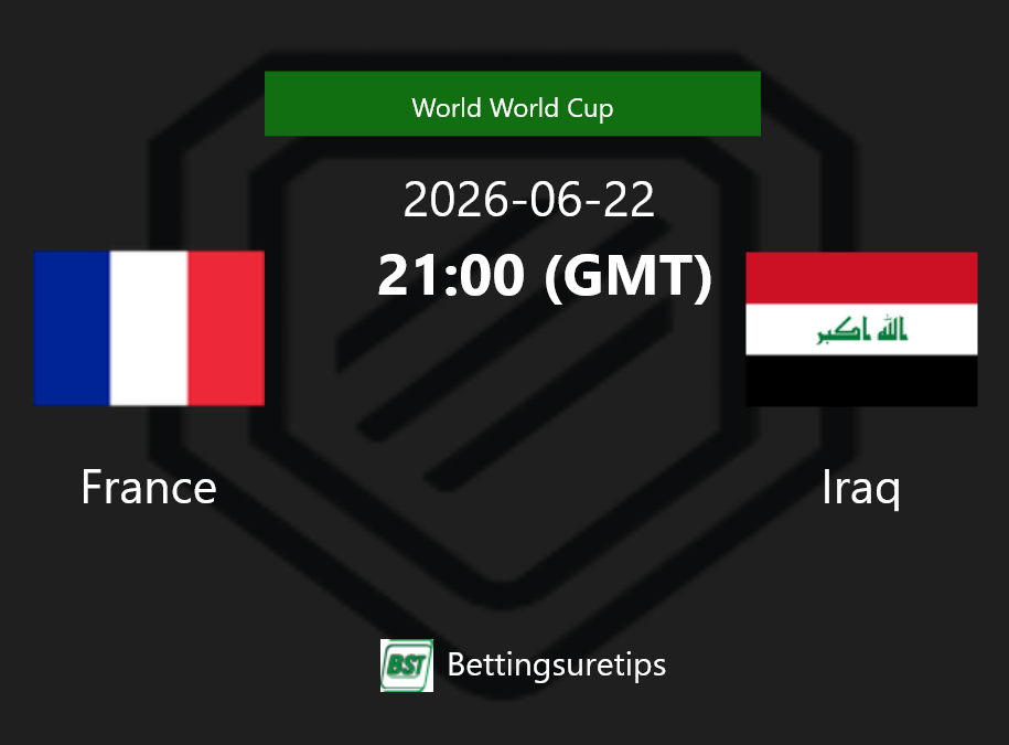 France vs Iraq Prediction Betting Tips & Correct Score