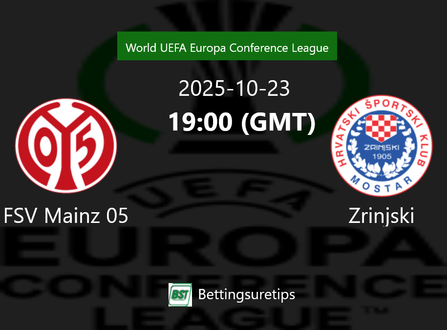 FSV Mainz 05 vs Zrinjski Prediction Betting Tips & Correct Score