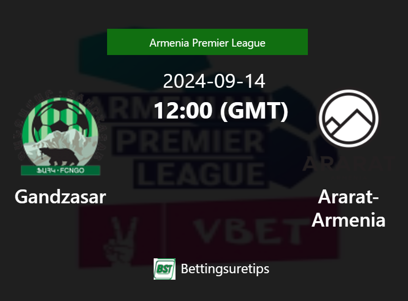 Gandzasar vs AraratArmenia's Prediction and Betting Tips 14th