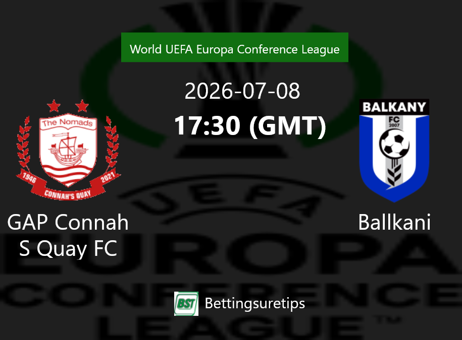 GAP Connah S Quay FC vs Ballkani Prediction Betting Tips & Correct Score