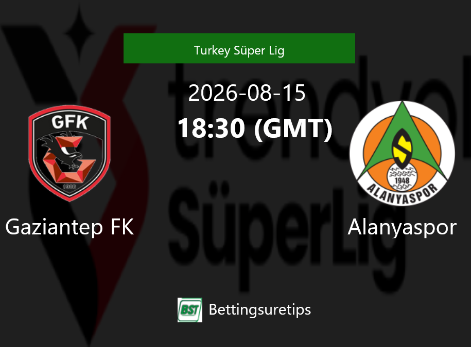 Gaziantep FK vs Alanyaspor Prediction Betting Tips & Correct Score