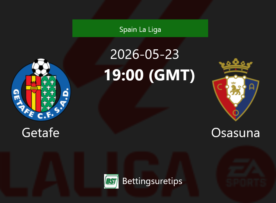 Getafe vs Osasuna Prediction Betting Tips & Correct Score