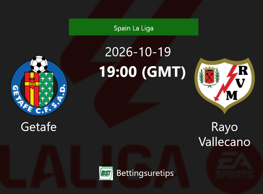 Getafe vs Rayo Vallecano Prediction Betting Tips & Correct Score