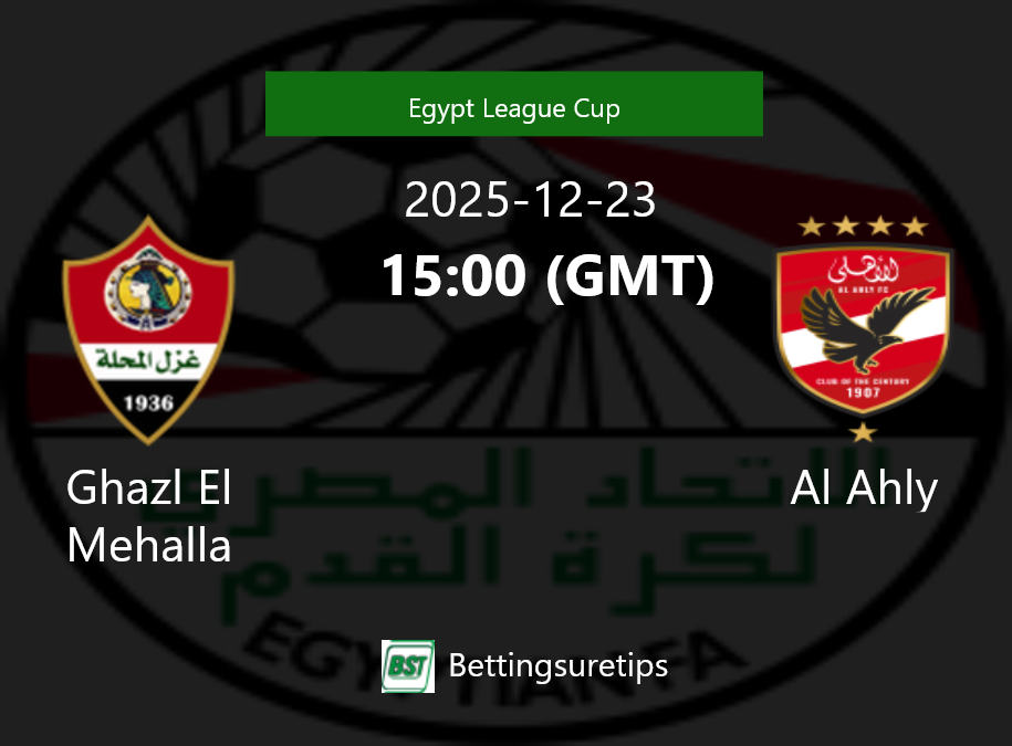 Ghazl El Mehalla vs Al Ahly's Prediction and Betting Tips - 23rd ...