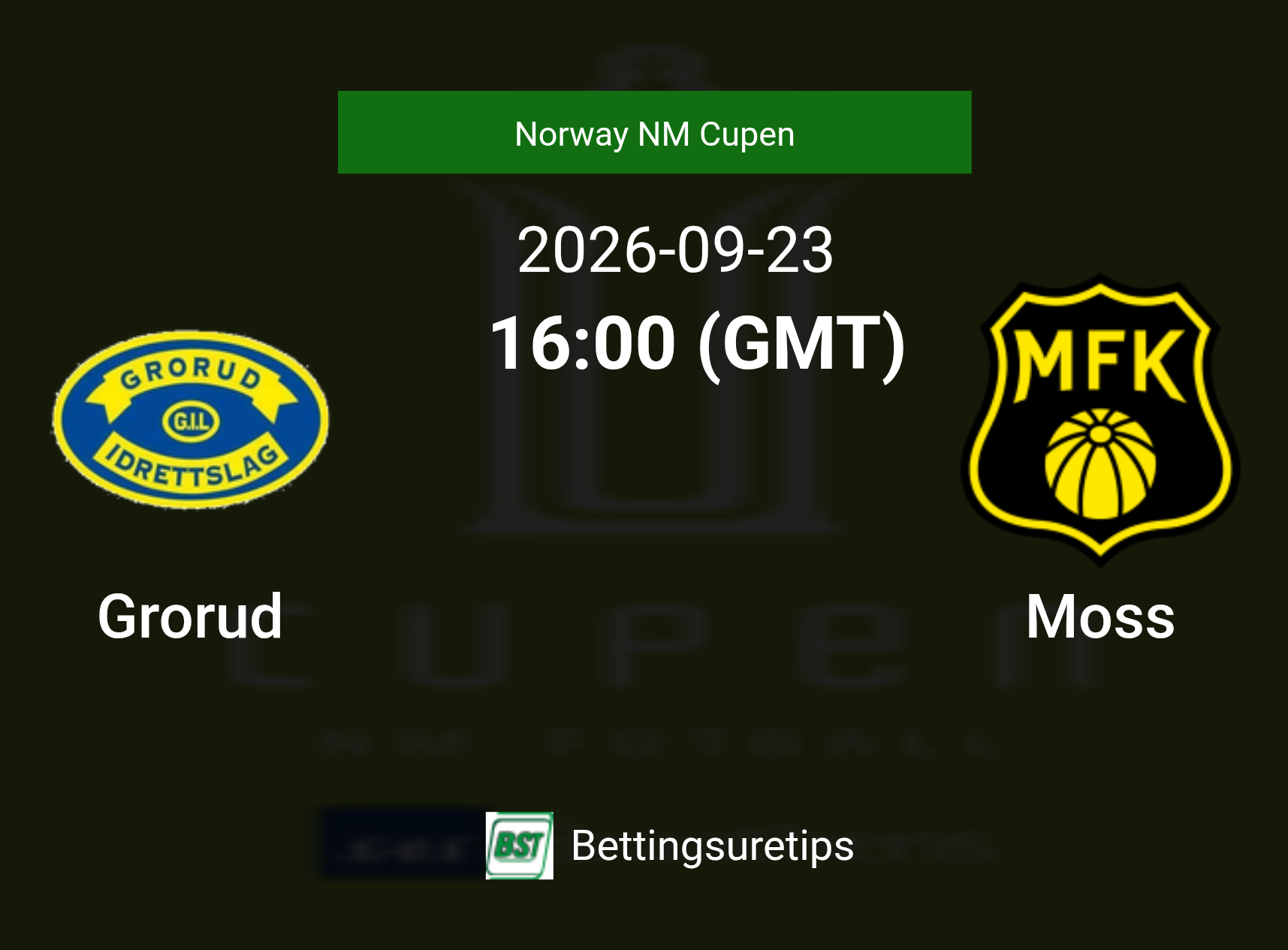 Grorud vs Moss Prediction Betting Tips & Correct Score