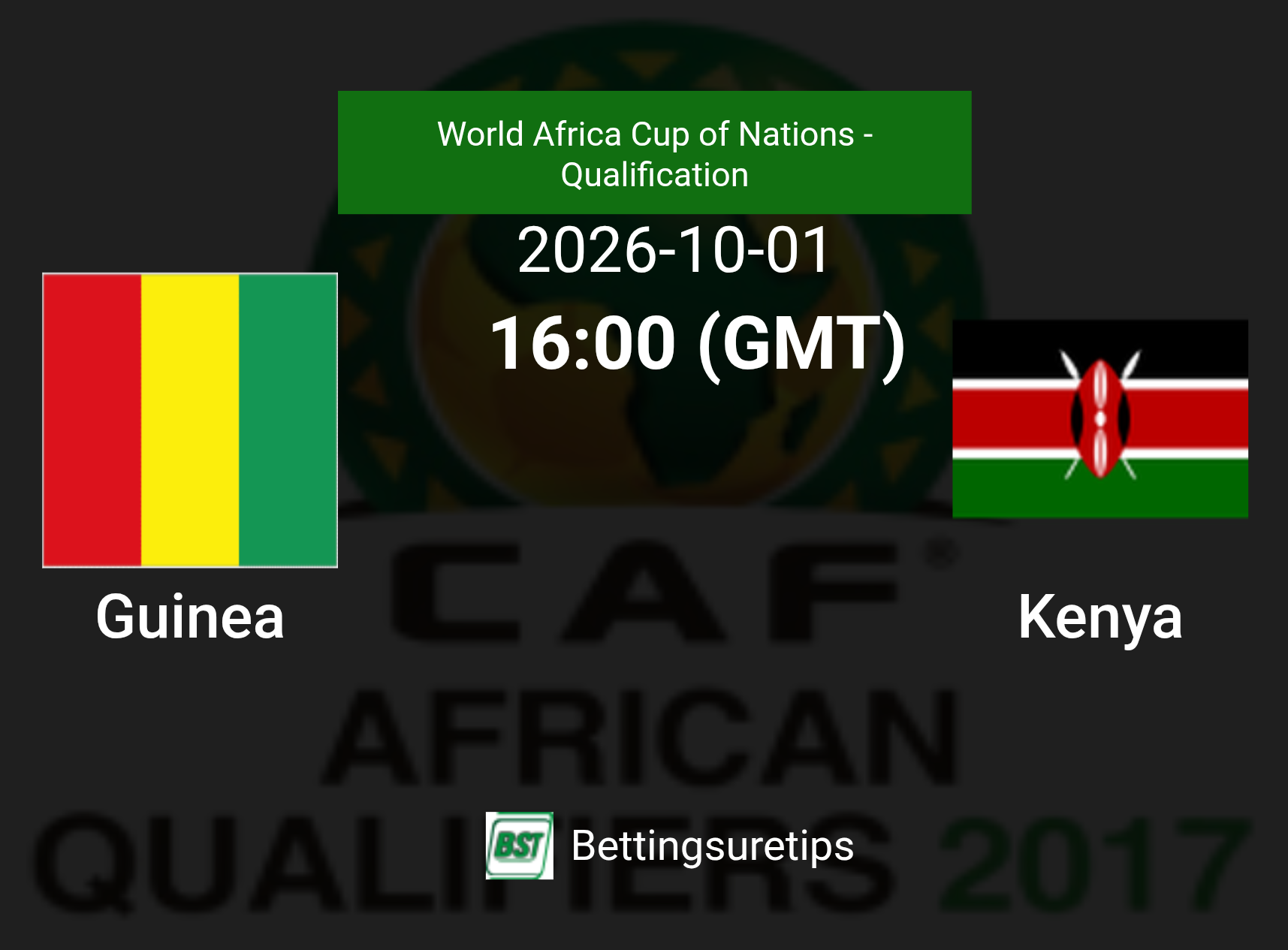 Guinea vs Kenya Prediction Betting Tips & Correct Score