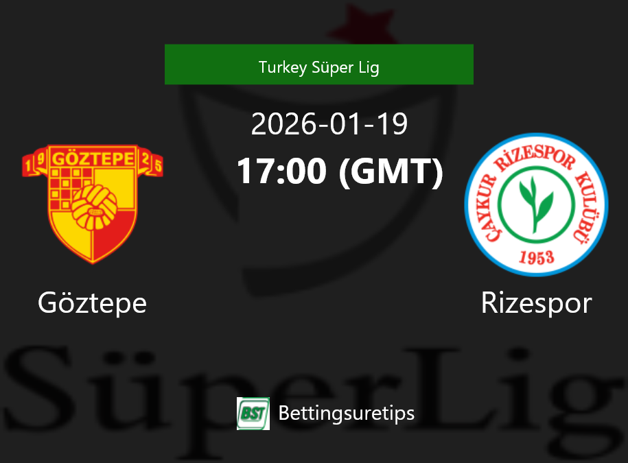 Göztepe vs Rizespor Prediction Betting Tips & Correct Score