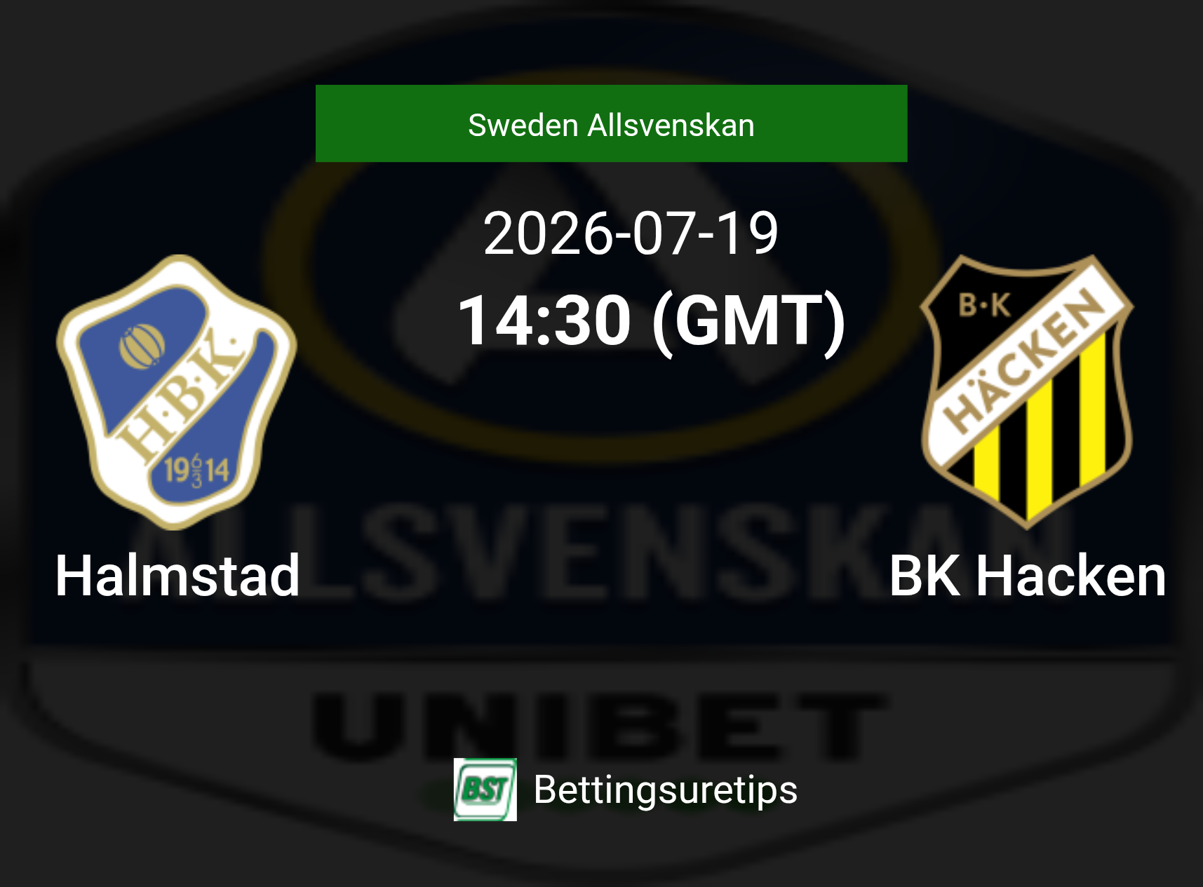 Halmstad vs BK Hacken Prediction Betting Tips & Correct Score