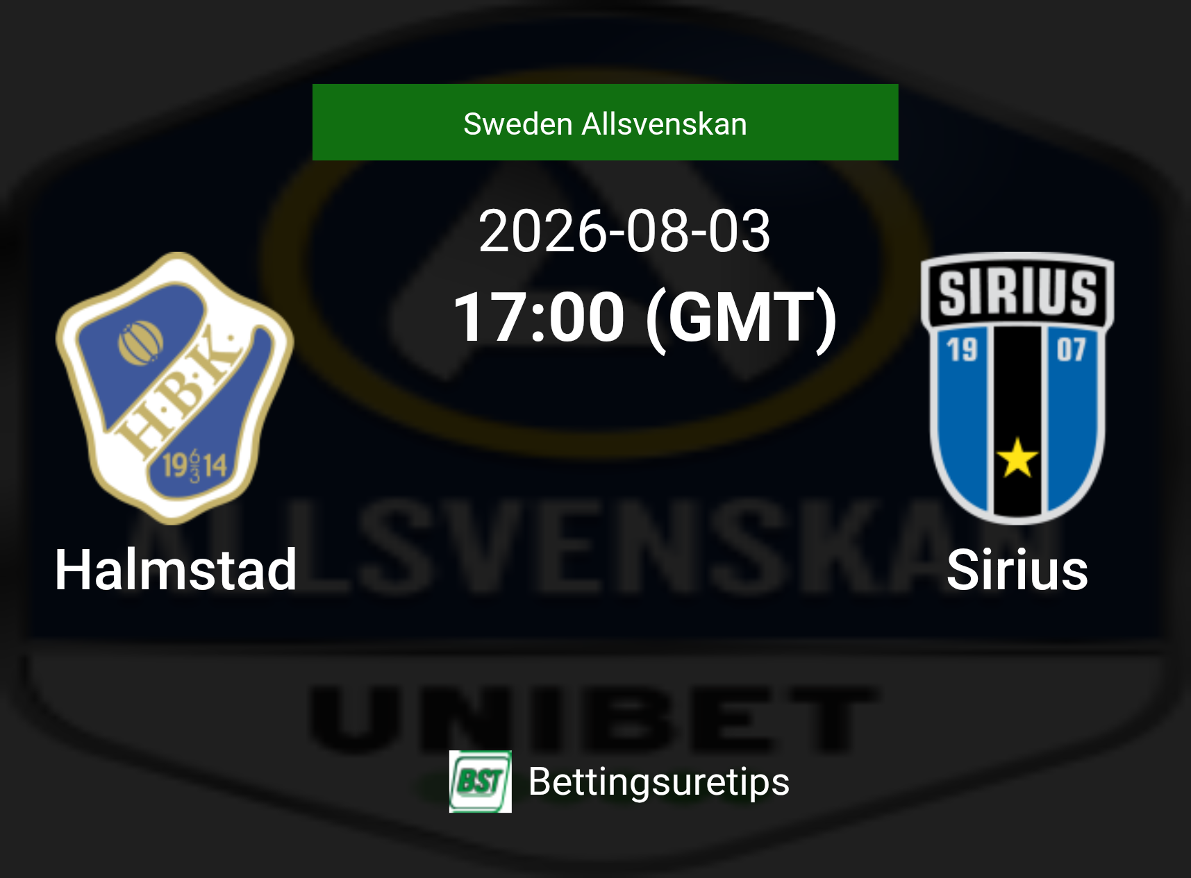 Halmstad vs Sirius Prediction Betting Tips & Correct Score