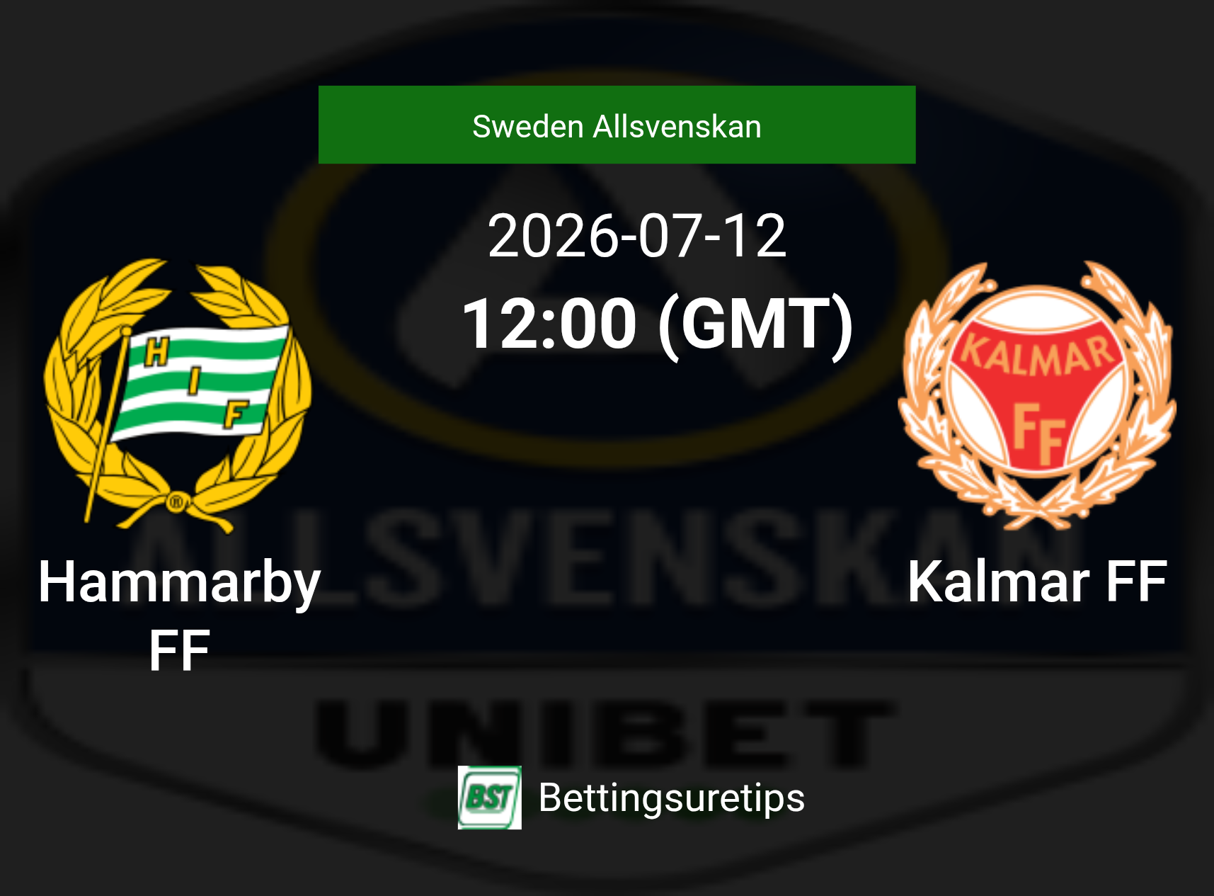 Hammarby FF vs Kalmar FF Prediction Betting Tips & Correct Score