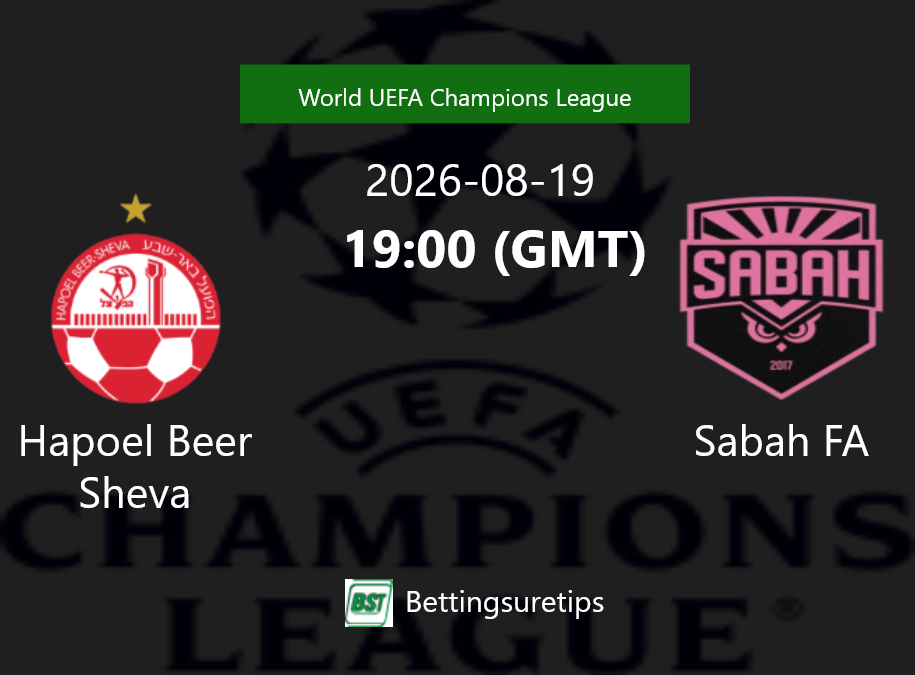 Hapoel Beer Sheva vs Sabah FA Prediction Betting Tips & Correct Score