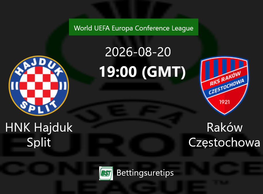 HNK Hajduk Split vs Raków Cz?stochowa Prediction Betting Tips & Correct Score