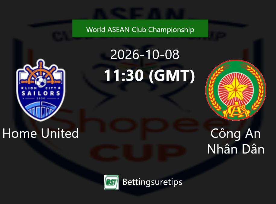 Home United vs Công An Nhân Dân Prediction Betting Tips & Correct Score