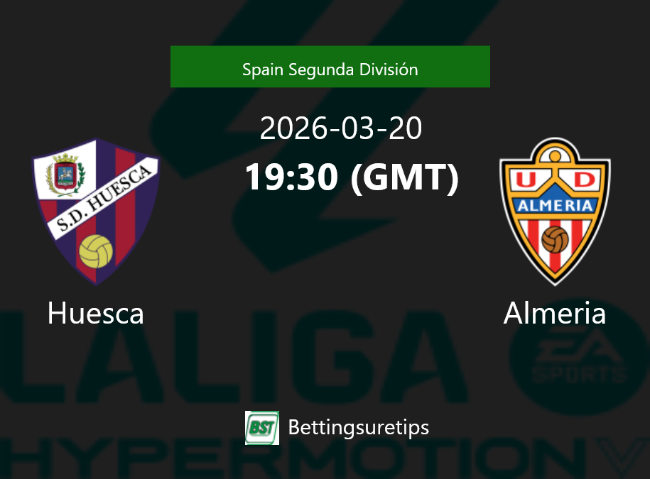 Huesca vs Almeria Prediction Betting Tips & Correct Score